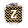 Carolines Treasures Letter Z Chevron Navy Blue and Gold Compact Mirror CJ1057-ZSCM